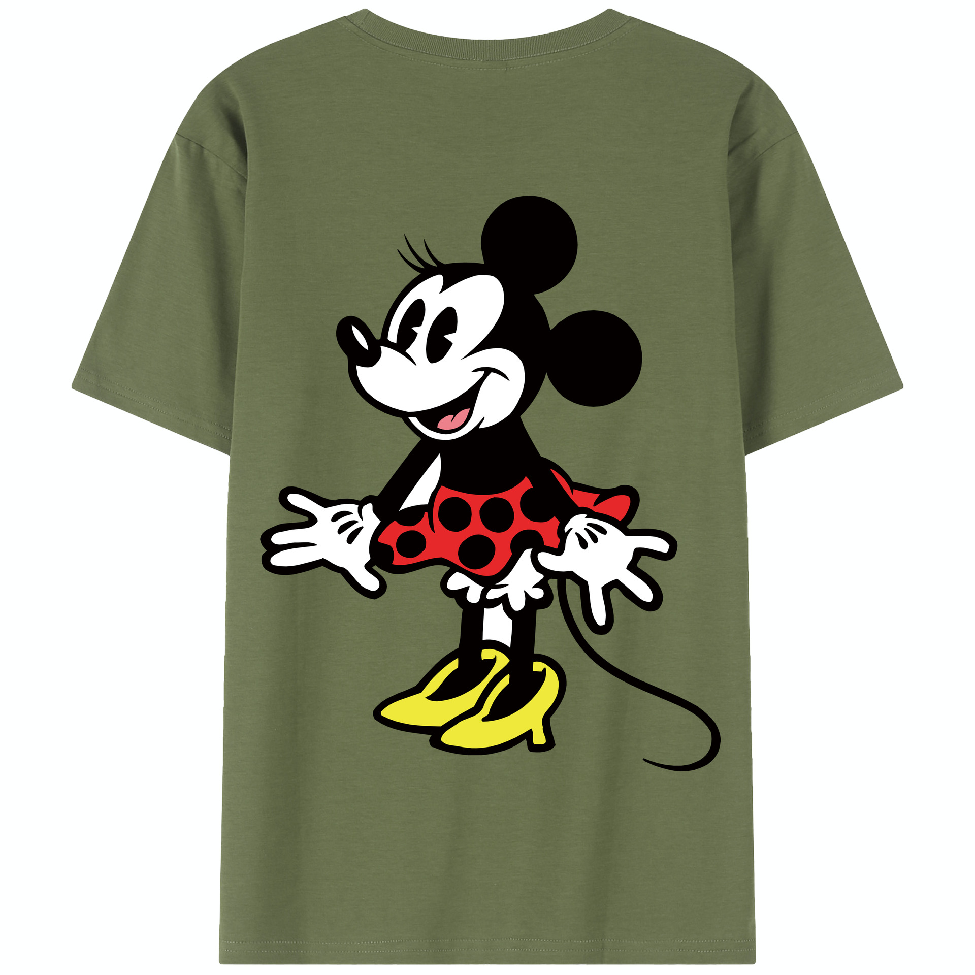（画像用） ミッキーマウス Mickey Mouse 綿100％半袖Tシャツ（背面プリント）